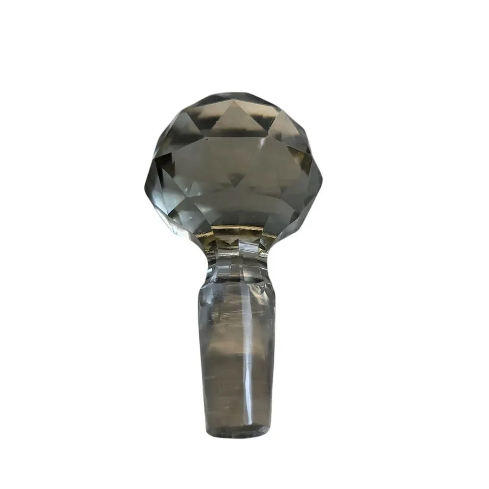 Vintage Leaded Crystal‎ Decanters With Golf Ball Stopper 6.5